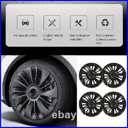 (Asymmetric)4 PCS 19in Matte Black Sporty Wheel Rim Cover ForModel Y 2020-2023