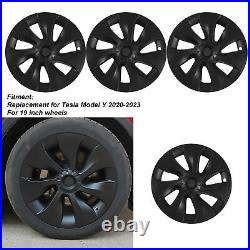 (Asymmetric)Hubcap Wheel Covers 4Pcs Matte Black Stylish Automotive