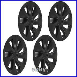 (Asymmetric)Hubcap Wheel Covers 4Pcs Matte Black Stylish Automotive