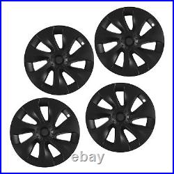 (Asymmetric)Hubcap Wheel Covers 4Pcs Matte Black Stylish Automotive