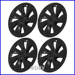 (Asymmetric)Hubcap Wheel Covers 4Pcs Matte Black Stylish Automotive