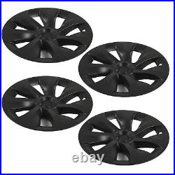 (Asymmetric)Hubcap Wheel Covers 4Pcs Matte Black Stylish Automotive