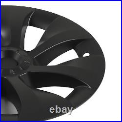 (Asymmetric)Hubcap Wheel Covers 4Pcs Matte Black Stylish Automotive