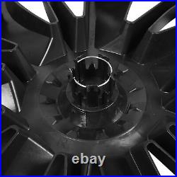 (Asymmetrical)4 Pcs Wheel Cover Hubcap 19in Wheel Hub Cap Matte Black Cool