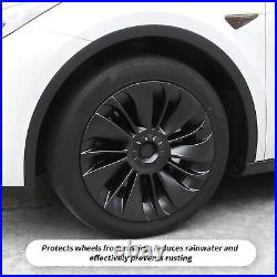 (Asymmetrical)4 Pcs Wheel Cover Hubcap 19in Wheel Hub Cap Matte Black Cool