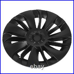 (Asymmetrical)4 Pcs Wheel Cover Hubcap 19in Wheel Hub Cap Matte Black Cool