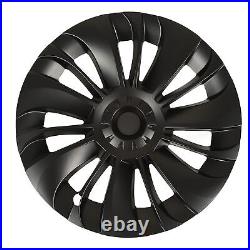 (Asymmetrical)4 Pcs Wheel Cover Hubcap 19in Wheel Hub Cap Matte Black Cool