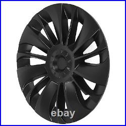 (Asymmetrical)4 Pcs Wheel Cover Hubcap 19in Wheel Hub Cap Matte Black Cool