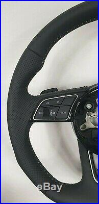 Audi 8W A3 A4 A5 S4 S5 S Line flat bottom steering wheel paddles stitch New