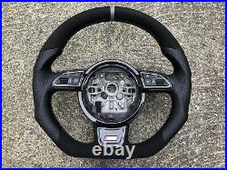 Audi A1 S1 A6 C7 A7 A8 Custom Made Flat Bottom Steering Wheel