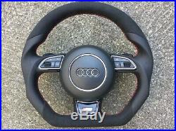 Audi A1 S1 A6 S6 Rs6 A7 S7 Rs7 A8 S8 Dsg Custom Made Flat Bottom Steering Wheel