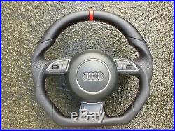 Audi A1 S1 A6 S6 Rs6 A7 S7 Rs7 A8 S8 New Custom Made Flat Bottom Steering Wheel