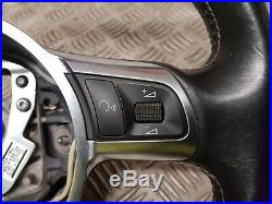 Audi A3 8p S Line 08-13 Black Leather Flat Bottom Steering Wheel Multifunction