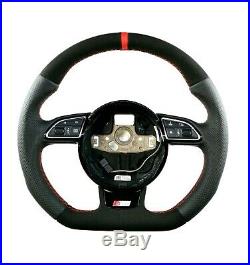 Audi A3 A4 A5 S-line Sline Flat Bottom steering wheel Alcantara + leather
