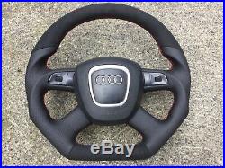 Audi A3 A4 S4 A5 A6 A8 New Custom Made Flat Bottom Steering Wheel