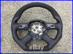 Audi A3 A4 S4 A5 A6 A8 New Custom Made Flat Bottom Steering Wheel