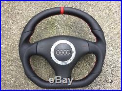 Audi A3 S3 A4 S4 A6 S6 Rs6 C5 Tt Mk1 Flat Bottom Custom Made Steering Wheel