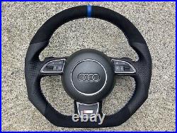 Audi A3 S3 Q3 A4 S4 Rs4 A5 S5 Rs5 Q5 Dsg Custom Made Flat Bottom Steering Wheel