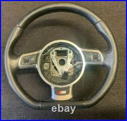 Audi A3 S3 Rs3 Tt Tts 2007-14 Flat Bottom Paddle Shift Steering Wheel 8j0419091h