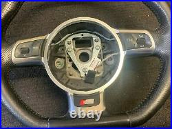 Audi A3 S3 Rs3 Tt Tts 2007-14 Flat Bottom Paddle Shift Steering Wheel 8j0419091h