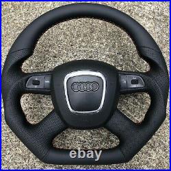 Audi A4 B7 B8 A5 Coupe A6 C6 A8 New Custom Made Flat Bottom Steering Wheel