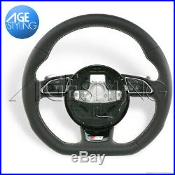 Audi A4 S4 B8 8K Flat Bottom Steering Wheel w S-tronic Gear Shifters 8K0419091CH