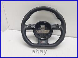 Audi A5 8t S-line Flat Bottom Multifunction Leather Steering Wheel 2013