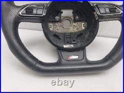 Audi A5 8t S-line Flat Bottom Multifunction Leather Steering Wheel 2013