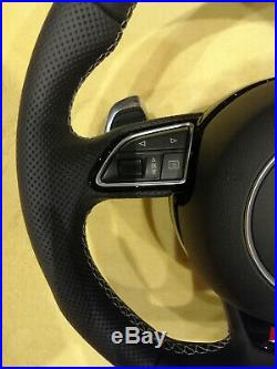 Audi S-line Flat Bottom Steering Wheel Rs5 Rs6 S3 Tts S6 S7 S4 S5 Ttrs Rs7 Rs4