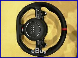 Audi S-line Flat Bottom Steering Wheel Rs5 Rs6 S3 Tts S6 S7 S4 S5 Ttrs Rs7 Rs4