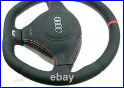 Audi custom steering wheel A3 S3 8L RS S-Line Flat bottom thick FULL Alcantara