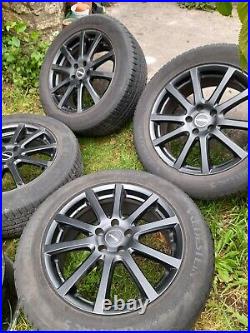Autec Skandic 18 5x112 Matt Black Alloy Wheels Vw Tiguan Audi Q3 W Good Tyres