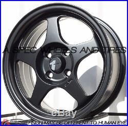 Avid. 1 Av-08 15x6.5 Wheels 4x100 +35 Matte Black Rim (set Of 4)