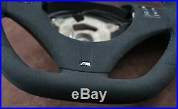 BMW CUSTOM steering wheel + suede trim flat bottom E90 E91 E92 E93 E81 E87 E88