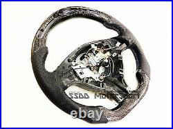 BMW E46 E39 M3 M5 Carbon Leather Flat Bottom Race Display LED Steering Wheel