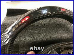 BMW E46 E39 M3 M5 Carbon Leather Flat Bottom Race Display LED Steering Wheel