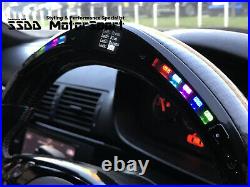 BMW E46 E39 M3 M5 Carbon Leather Flat Bottom Race Display LED Steering Wheel