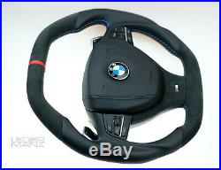 BMW F10 F07 F12 F01 M5 M6 M customized steering wheel flat bottom top Alcantara