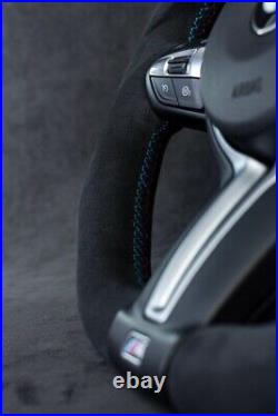 BMW M Performance customized flat bottom steering wheel M3 M4 F80 F82 X5M X6M