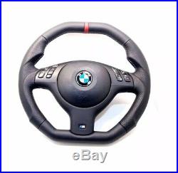 BMW M TECHNIC STEERING WHEEL E39 M5, E46 M3, FLAT BOTTOM, ERGONOMIC, Flat Top