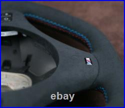 BMW OEM Alcantara custom steering wheel flat bottom E90 E91 E92 E93 E81 E87 E88