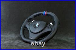 BMW Steering Wheel custom flat bottom E90 E91 E92 E93 E81 E88 335i PADDLE SHIFT