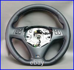 BMW custom steering wheel M E91 E92 E93 E82 E90 E87 NEW LEATHER flat bottom