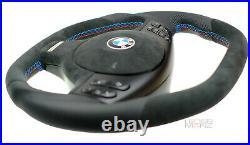 BMW custom steering wheel e39 e38 e46 e53 flat top & bottom Individual Alcantara