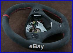 BMW custom steering wheel red stitch M Flat bottom M E91 E82 E90 E87 E88 E81 E92