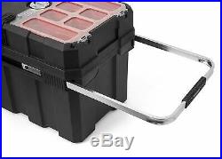 Black 24 Pro Mobile Workshop Tool Chest Cabinet Box Rolling Storage Travel