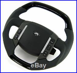 Black Piano Flat top Square Steering Wheel fits Range Rover SPORT+HSE+HST new