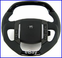 Black Piano Flat top Square Steering Wheel fits Range Rover SPORT+HSE+HST new