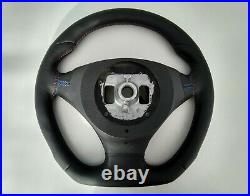 Bmw 05-07 E60 E61 New Nappa Leather Ergonomic Inlays Steering Wheel Flat Bottom