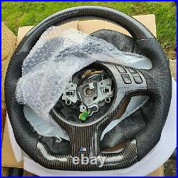 Bmw Carbon Fibre E46 M3 Flat Bottom Steering Wheel. Oem